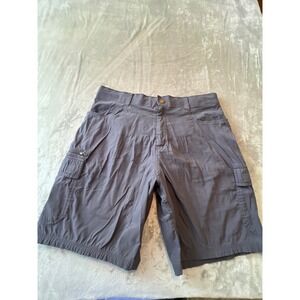 Orvis Cargo Shorts Mens 38 Gray Nylon Spandex Stretch Outdoor Hiking